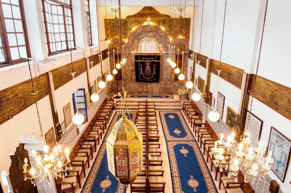 Historic Moroccan synagogue interior — Morocco Jewish heritage tour highlight