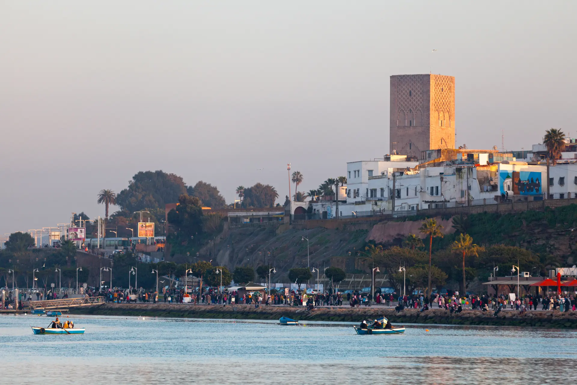 Hassan Tower overlooking the river in Rabat