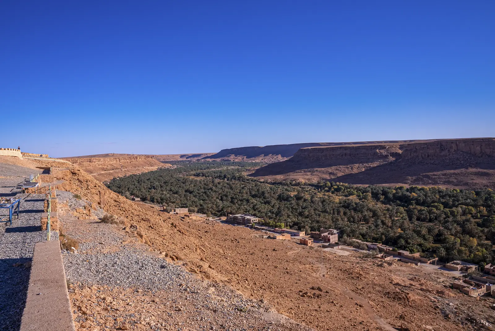 High Atlas peaks against a clear blue sky