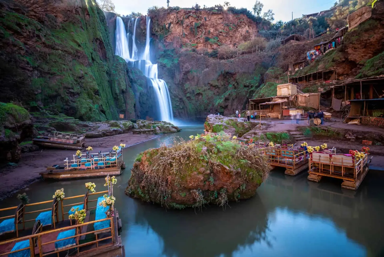 The El-Abid river gorge below the Ouzoud falls